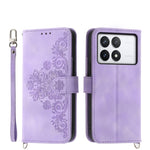 Custodia per telefono in pelle con portafoglio in rilievo con fiori al tatto, For Xiaomi Redmi A3, For Xiaomi Redmi Note 13 Pro 4G, For Xiaomi Redmi Note 13 4G, For Xiaomi Poco X6 Pro 5G