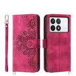 Custodia per telefono in pelle con portafoglio in rilievo con fiori al tatto, For Xiaomi Redmi A3, For Xiaomi Redmi Note 13 Pro 4G, For Xiaomi Redmi Note 13 4G, For Xiaomi Poco X6 Pro 5G