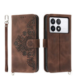 Custodia per telefono in pelle con portafoglio in rilievo con fiori al tatto, For Xiaomi Redmi A3, For Xiaomi Redmi Note 13 Pro 4G, For Xiaomi Redmi Note 13 4G, For Xiaomi Poco X6 Pro 5G