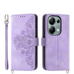 Custodia per telefono in pelle con portafoglio in rilievo con fiori al tatto, For Xiaomi Redmi A3, For Xiaomi Redmi Note 13 Pro 4G, For Xiaomi Redmi Note 13 4G, For Xiaomi Poco X6 Pro 5G