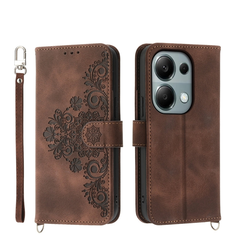 Custodia per telefono in pelle con portafoglio in rilievo con fiori al tatto, For Xiaomi Redmi A3, For Xiaomi Redmi Note 13 Pro 4G, For Xiaomi Redmi Note 13 4G, For Xiaomi Poco X6 Pro 5G