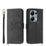 Custodia per telefono in pelle con portafoglio in rilievo con fiori al tatto, For Xiaomi Redmi A3, For Xiaomi Redmi Note 13 Pro 4G, For Xiaomi Redmi Note 13 4G, For Xiaomi Poco X6 Pro 5G
