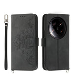 Custodia per telefono in pelle con portafoglio in rilievo con fiori al tatto, For Xiaomi 14 Ultra, For Xiaomi 14 Pro, For Xiaomi 14, For Xiaomi Redmi Note 13 5G