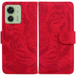 Custodia per telefono in pelle con motivo a tigre in rilievo, For Motorola Moto G14, For Motorola Edge 40, For Motorola Edge 40 Pro