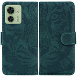 Custodia per telefono in pelle con motivo a tigre in rilievo, For Motorola Moto G14, For Motorola Edge 40, For Motorola Edge 40 Pro
