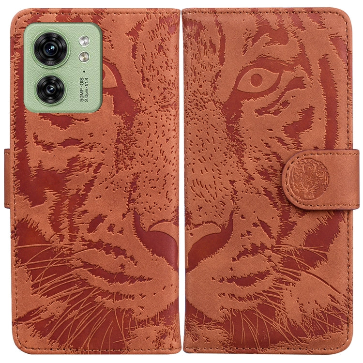 Custodia per telefono in pelle con motivo a tigre in rilievo, For Motorola Moto G14, For Motorola Edge 40, For Motorola Edge 40 Pro