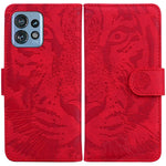 Custodia per telefono in pelle con motivo a tigre in rilievo, For Motorola Moto G14, For Motorola Edge 40, For Motorola Edge 40 Pro