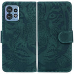 Custodia per telefono in pelle con motivo a tigre in rilievo, For Motorola Moto G14, For Motorola Edge 40, For Motorola Edge 40 Pro