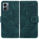 Custodia per telefono in pelle con motivo a tigre in rilievo, For Motorola Moto G14, For Motorola Edge 40, For Motorola Edge 40 Pro