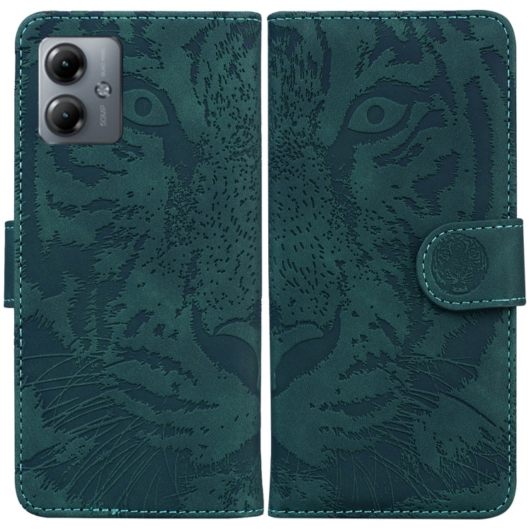 Custodia per telefono in pelle con motivo a tigre in rilievo, For Motorola Moto G14, For Motorola Edge 40, For Motorola Edge 40 Pro