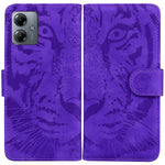 Custodia per telefono in pelle con motivo a tigre in rilievo, For Motorola Moto G14, For Motorola Edge 40, For Motorola Edge 40 Pro