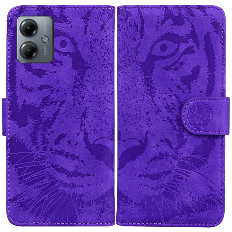 Custodia per telefono in pelle con motivo a tigre in rilievo, For Motorola Moto G14, For Motorola Edge 40, For Motorola Edge 40 Pro