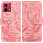 Custodia per telefono in pelle con motivo a tigre in rilievo, For Motorola Moto G Power 5G 2024, For Motorola Moto G84, For Motorola Moto G54, For Motorola Edge 40 Neo
