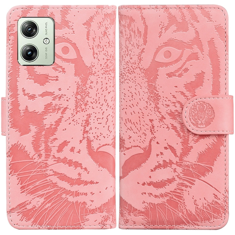 Custodia per telefono in pelle con motivo a tigre in rilievo, For Motorola Moto G Power 5G 2024, For Motorola Moto G84, For Motorola Moto G54, For Motorola Edge 40 Neo