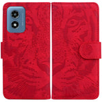 Custodia per telefono in pelle con motivo a tigre in rilievo, For Motorola Edge 50 Ultra, For Motorola Edge 50 Pro, For Motorola Edge 50 Fusion, For Motorola Moto G Play 4G 2024
