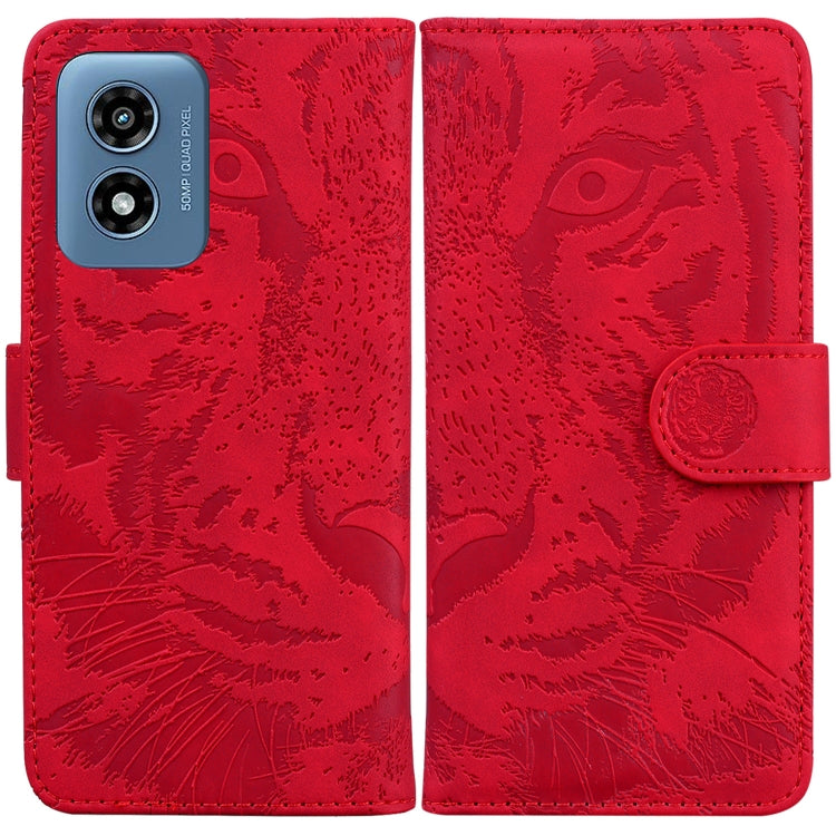 Custodia per telefono in pelle con motivo a tigre in rilievo, For Motorola Edge 50 Ultra, For Motorola Edge 50 Pro, For Motorola Edge 50 Fusion, For Motorola Moto G Play 4G 2024