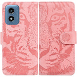Custodia per telefono in pelle con motivo a tigre in rilievo, For Motorola Edge 50 Ultra, For Motorola Edge 50 Pro, For Motorola Edge 50 Fusion, For Motorola Moto G Play 4G 2024