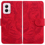 Custodia per telefono in pelle con motivo a tigre in rilievo, For Motorola Moto G Power 5G 2024, For Motorola Moto G84, For Motorola Moto G54, For Motorola Edge 40 Neo
