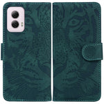 Custodia per telefono in pelle con motivo a tigre in rilievo, For Motorola Moto G Power 5G 2024, For Motorola Moto G84, For Motorola Moto G54, For Motorola Edge 40 Neo