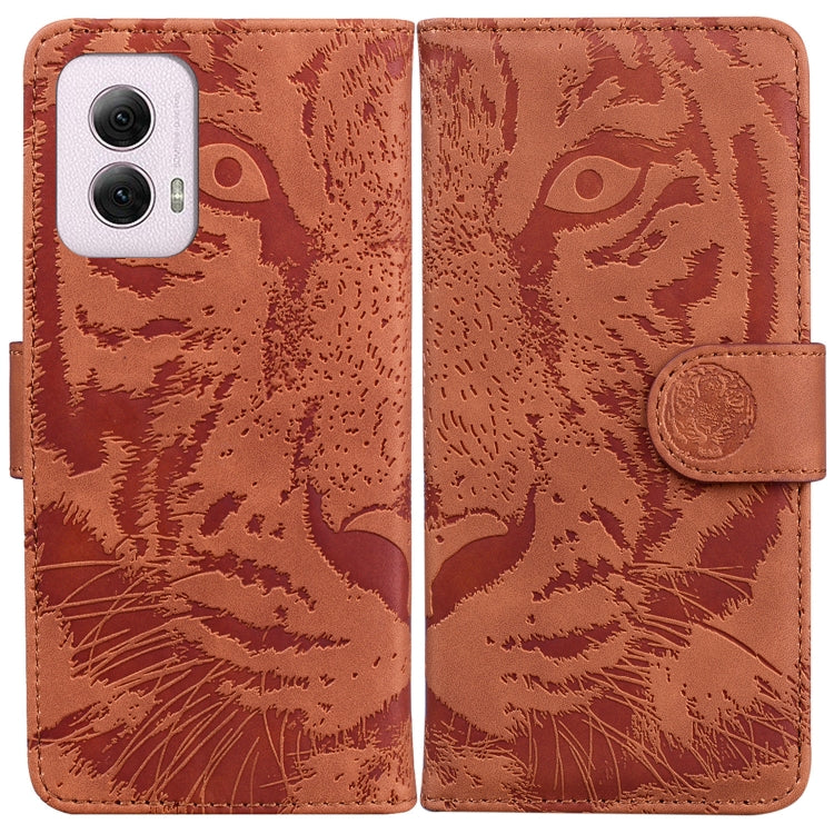 Custodia per telefono in pelle con motivo a tigre in rilievo, For Motorola Moto G Power 5G 2024, For Motorola Moto G84, For Motorola Moto G54, For Motorola Edge 40 Neo