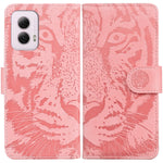 Custodia per telefono in pelle con motivo a tigre in rilievo, For Motorola Moto G Power 5G 2024, For Motorola Moto G84, For Motorola Moto G54, For Motorola Edge 40 Neo