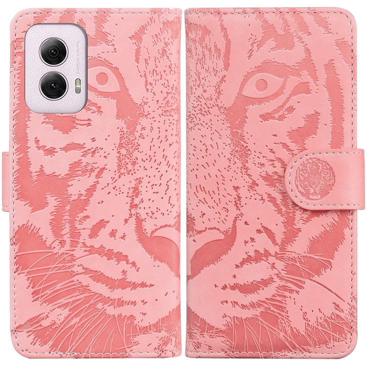Custodia per telefono in pelle con motivo a tigre in rilievo, For Motorola Moto G Power 5G 2024, For Motorola Moto G84, For Motorola Moto G54, For Motorola Edge 40 Neo