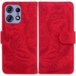 Custodia per telefono in pelle con motivo a tigre in rilievo, For Motorola Edge 50 Ultra, For Motorola Edge 50 Pro, For Motorola Edge 50 Fusion, For Motorola Moto G Play 4G 2024