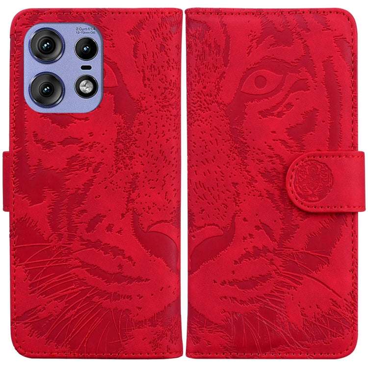 Custodia per telefono in pelle con motivo a tigre in rilievo, For Motorola Edge 50 Ultra, For Motorola Edge 50 Pro, For Motorola Edge 50 Fusion, For Motorola Moto G Play 4G 2024