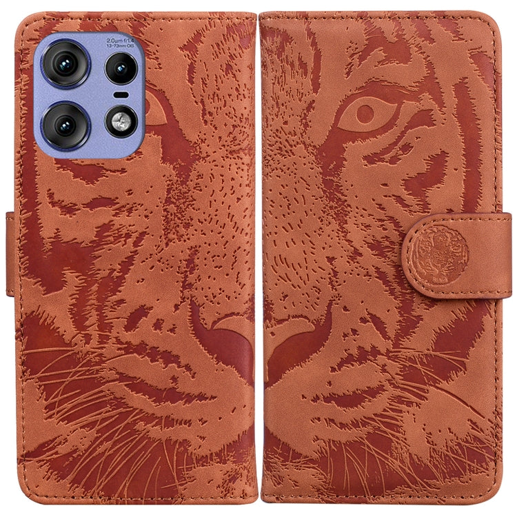 Custodia per telefono in pelle con motivo a tigre in rilievo, For Motorola Edge 50 Ultra, For Motorola Edge 50 Pro, For Motorola Edge 50 Fusion, For Motorola Moto G Play 4G 2024
