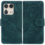 Custodia per telefono in pelle con motivo a tigre in rilievo, For Motorola Edge 50 Ultra, For Motorola Edge 50 Pro, For Motorola Edge 50 Fusion, For Motorola Moto G Play 4G 2024