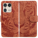Custodia per telefono in pelle con motivo a tigre in rilievo, For Motorola Edge 50 Ultra, For Motorola Edge 50 Pro, For Motorola Edge 50 Fusion, For Motorola Moto G Play 4G 2024