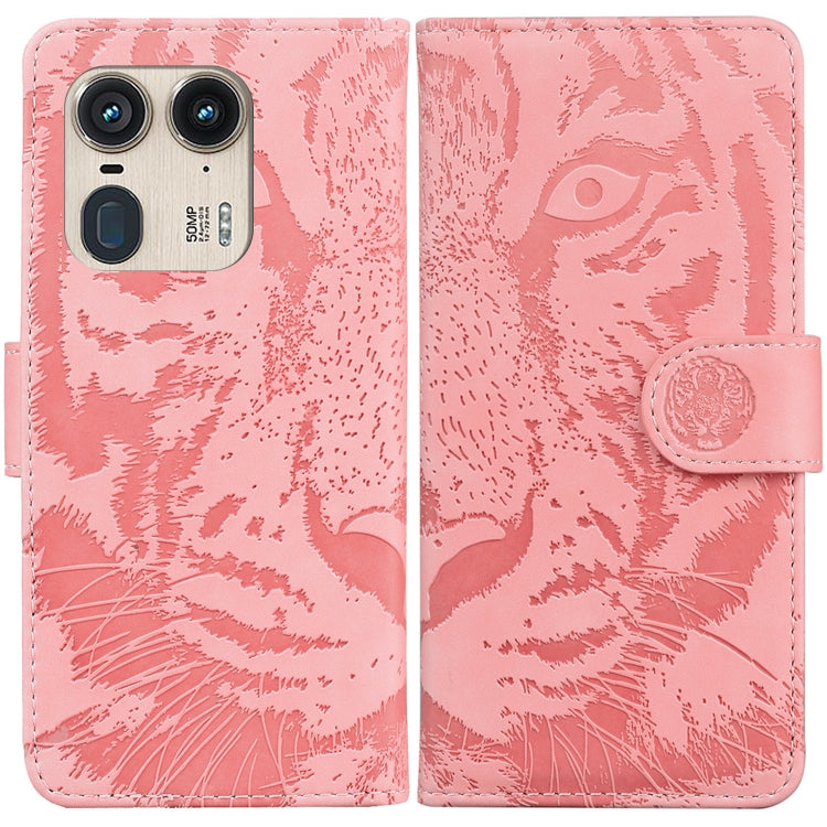 Custodia per telefono in pelle con motivo a tigre in rilievo, For Motorola Edge 50 Ultra, For Motorola Edge 50 Pro, For Motorola Edge 50 Fusion, For Motorola Moto G Play 4G 2024