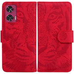 Custodia per telefono in pelle con motivo a tigre in rilievo, For Motorola Edge 50 Ultra, For Motorola Edge 50 Pro, For Motorola Edge 50 Fusion, For Motorola Moto G Play 4G 2024