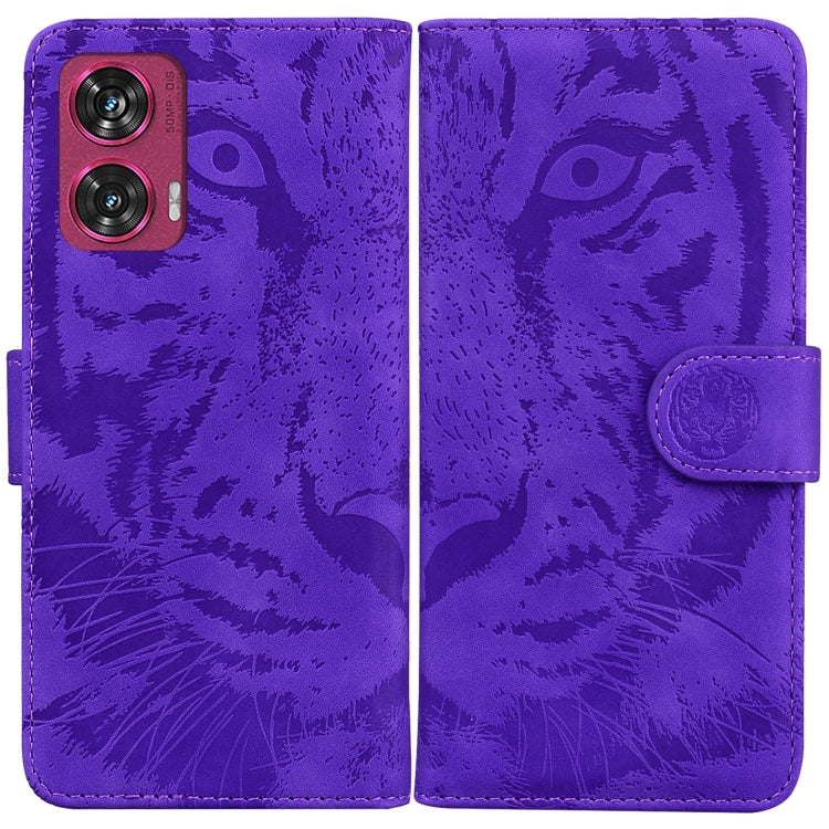 Custodia per telefono in pelle con motivo a tigre in rilievo, For Motorola Edge 50 Ultra, For Motorola Edge 50 Pro, For Motorola Edge 50 Fusion, For Motorola Moto G Play 4G 2024