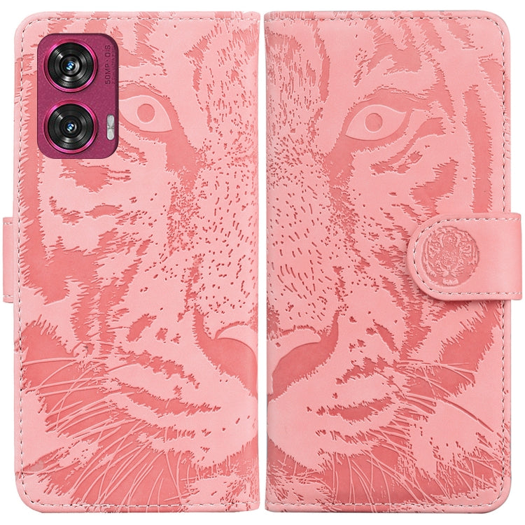 Custodia per telefono in pelle con motivo a tigre in rilievo, For Motorola Edge 50 Ultra, For Motorola Edge 50 Pro, For Motorola Edge 50 Fusion, For Motorola Moto G Play 4G 2024