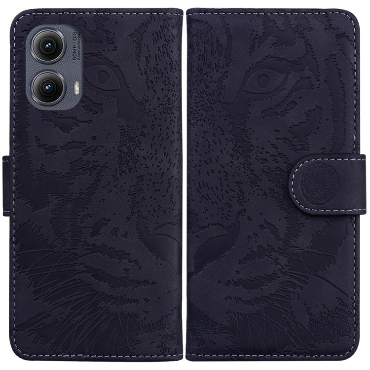 Custodia per telefono in pelle con motivo a tigre in rilievo, For Motorola Edge 50 Neo 5G Global, For Motorola Moto G04s / Moto E14, For Motorola Moto G85, For Motorola Edge 2024