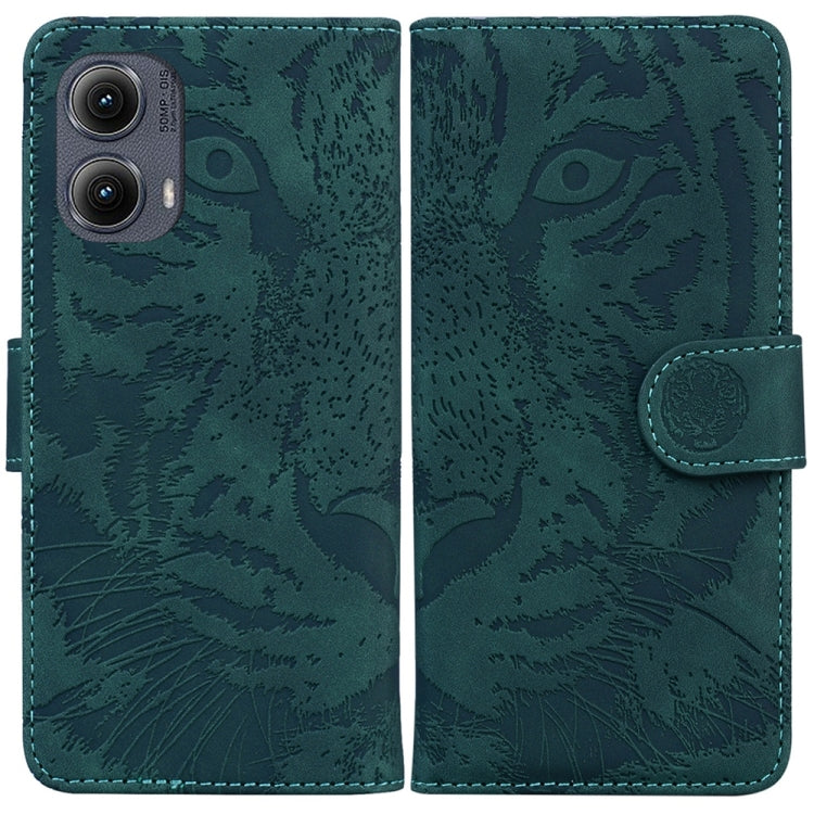 Custodia per telefono in pelle con motivo a tigre in rilievo, For Motorola Edge 50 Neo 5G Global, For Motorola Moto G04s / Moto E14, For Motorola Moto G85, For Motorola Edge 2024