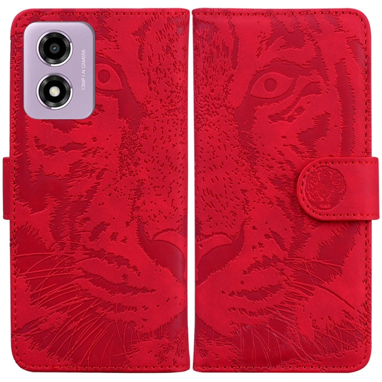 Custodia per telefono in pelle con motivo a tigre in rilievo, For Motorola Edge 50 Neo 5G Global, For Motorola Moto G04s / Moto E14, For Motorola Moto G85, For Motorola Edge 2024