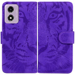 Custodia per telefono in pelle con motivo a tigre in rilievo, For Motorola Edge 50 Neo 5G Global, For Motorola Moto G04s / Moto E14, For Motorola Moto G85, For Motorola Edge 2024