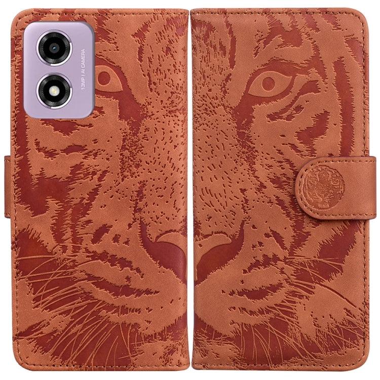 Custodia per telefono in pelle con motivo a tigre in rilievo, For Motorola Edge 50 Neo 5G Global, For Motorola Moto G04s / Moto E14, For Motorola Moto G85, For Motorola Edge 2024