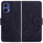 Custodia per telefono in pelle con motivo a tigre in rilievo, For Motorola Edge 50 Neo 5G Global, For Motorola Moto G04s / Moto E14, For Motorola Moto G85, For Motorola Edge 2024