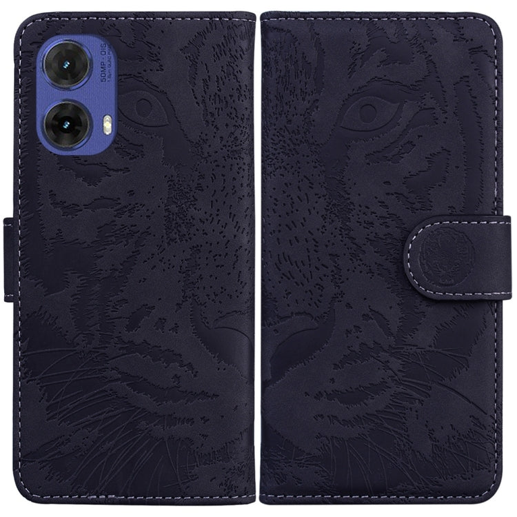 Custodia per telefono in pelle con motivo a tigre in rilievo, For Motorola Edge 50 Neo 5G Global, For Motorola Moto G04s / Moto E14, For Motorola Moto G85, For Motorola Edge 2024