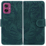 Custodia per telefono in pelle con motivo a tigre in rilievo, For Motorola Moto G 5G 2025, For Motorola Moto G75 5G, For Motorola Moto G35, For Motorola Moto G55