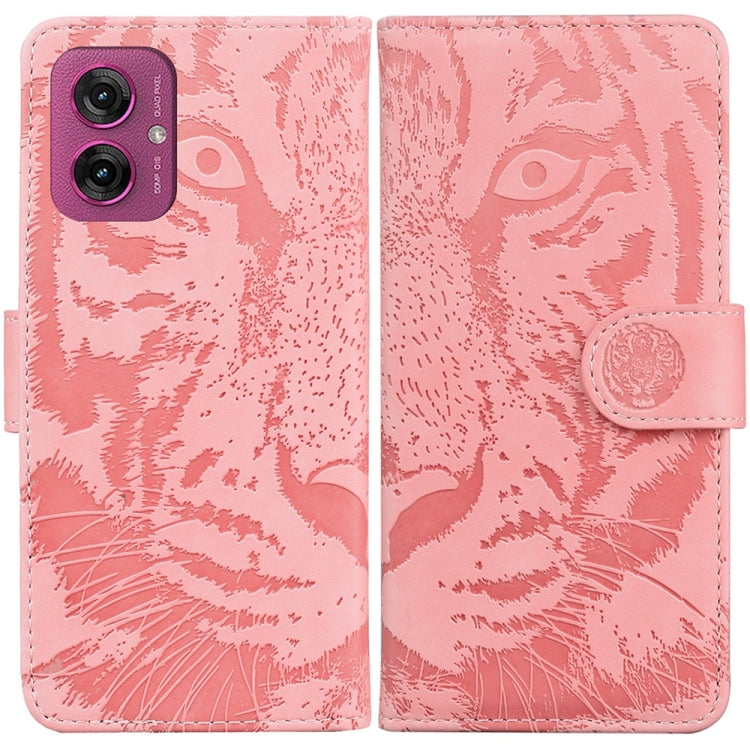 Custodia per telefono in pelle con motivo a tigre in rilievo, For Motorola Moto G 5G 2025, For Motorola Moto G75 5G, For Motorola Moto G35, For Motorola Moto G55