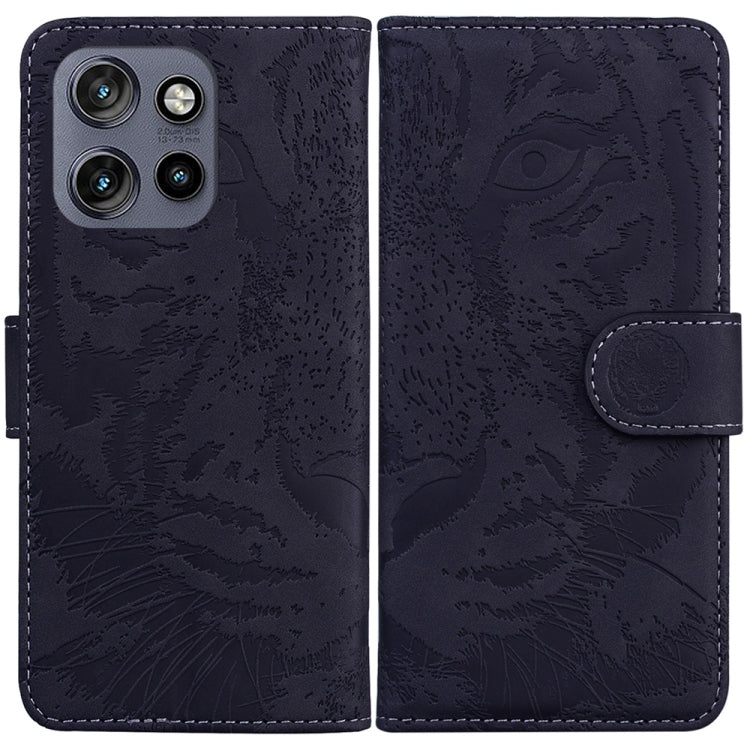 Custodia per telefono in pelle con motivo a tigre in rilievo, For Motorola Edge 50 Neo 5G Global, For Motorola Moto G04s / Moto E14, For Motorola Moto G85, For Motorola Edge 2024