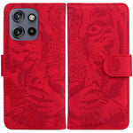 Custodia per telefono in pelle con motivo a tigre in rilievo, For Motorola Edge 50 Neo 5G Global, For Motorola Moto G04s / Moto E14, For Motorola Moto G85, For Motorola Edge 2024