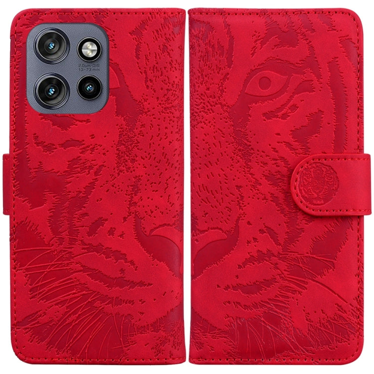 Custodia per telefono in pelle con motivo a tigre in rilievo, For Motorola Edge 50 Neo 5G Global, For Motorola Moto G04s / Moto E14, For Motorola Moto G85, For Motorola Edge 2024