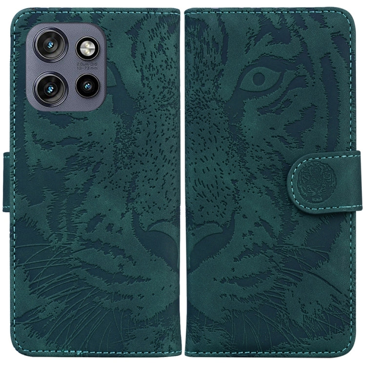 Custodia per telefono in pelle con motivo a tigre in rilievo, For Motorola Edge 50 Neo 5G Global, For Motorola Moto G04s / Moto E14, For Motorola Moto G85, For Motorola Edge 2024