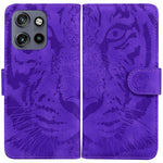 Custodia per telefono in pelle con motivo a tigre in rilievo, For Motorola Edge 50 Neo 5G Global, For Motorola Moto G04s / Moto E14, For Motorola Moto G85, For Motorola Edge 2024
