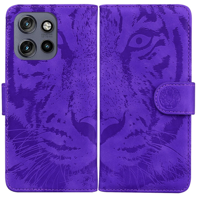 Custodia per telefono in pelle con motivo a tigre in rilievo, For Motorola Edge 50 Neo 5G Global, For Motorola Moto G04s / Moto E14, For Motorola Moto G85, For Motorola Edge 2024